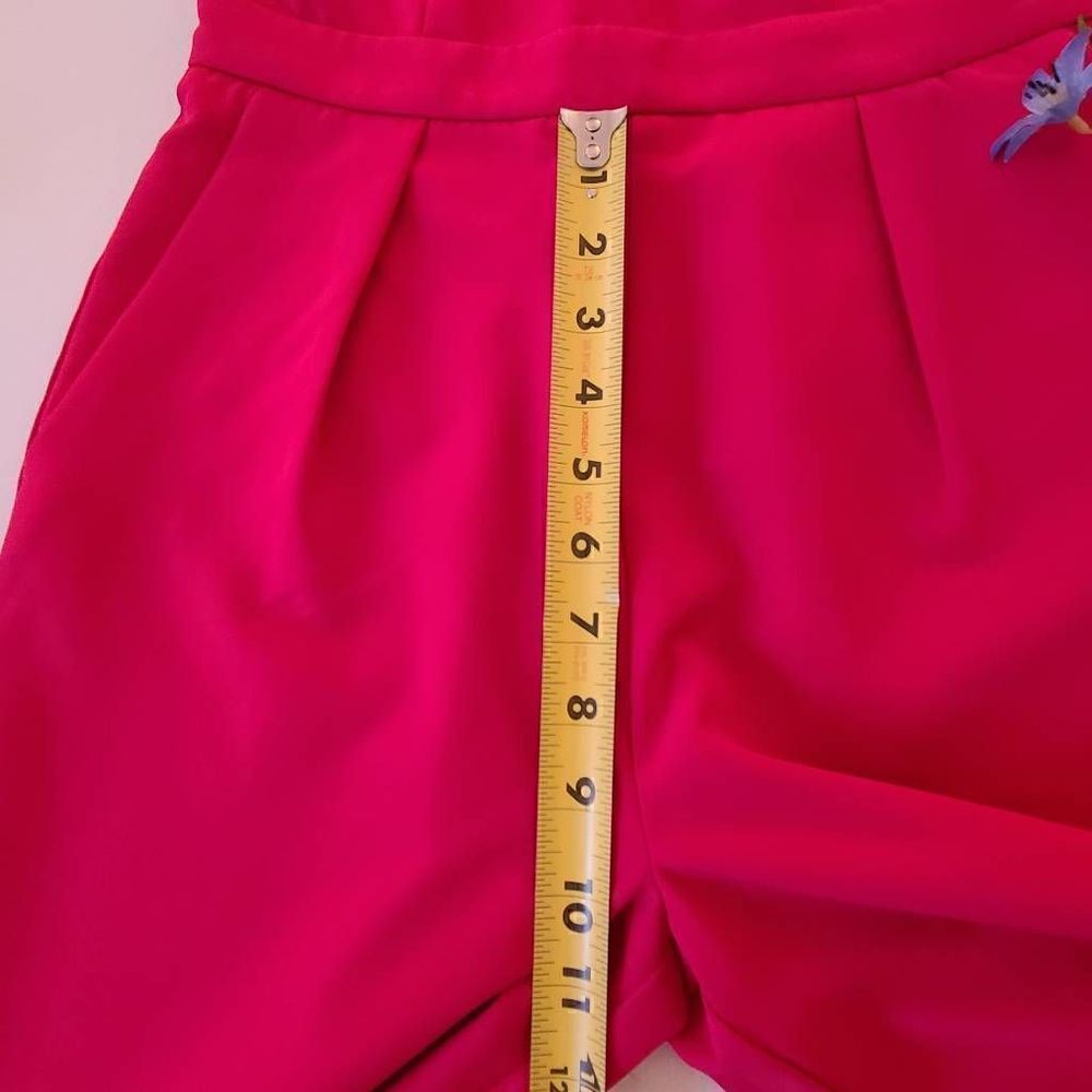 Boston Proper Womens Sleeveless Jumpsuit Back Zip Side Pockets Pink Size 0 - Picture 11 of 14